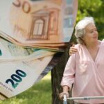 banconote e una ragazza che assiste una signora anziana